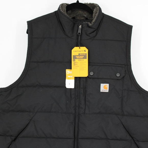 Carhartt Montana Insulated Loose Fit Vest Mens Size Large Black NEW - Picture 2 of 6